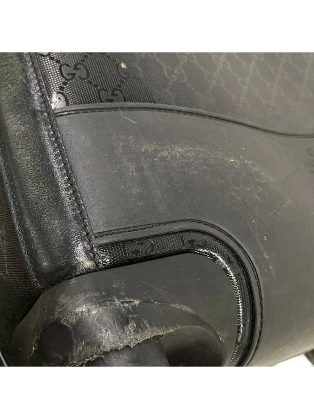 Gucci Travel Bag Imprime Black Diamond No Lock Leather